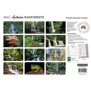 Calendar 2025 Australian rainforests