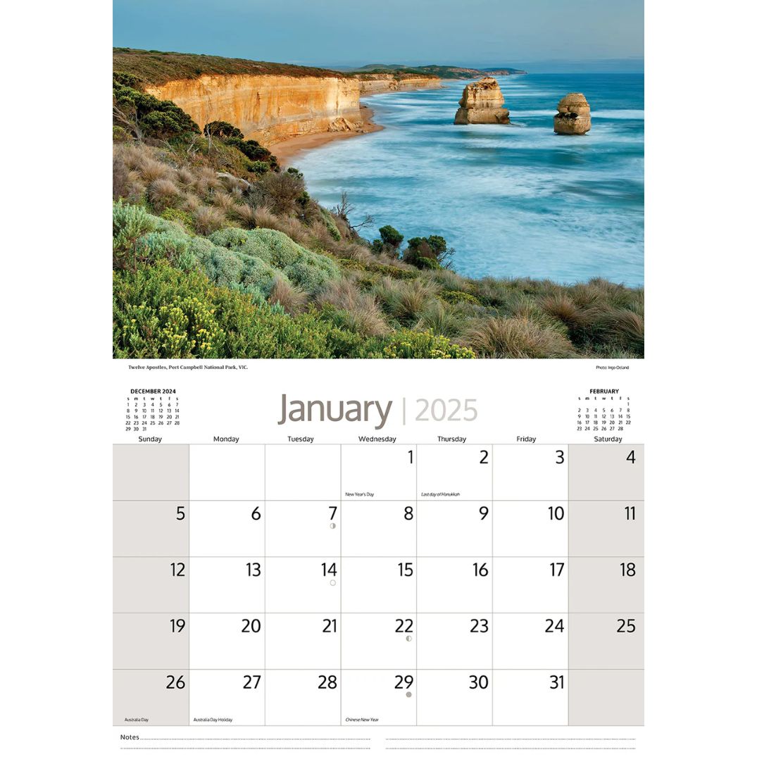 Australian Calendar 2025 National Parks and