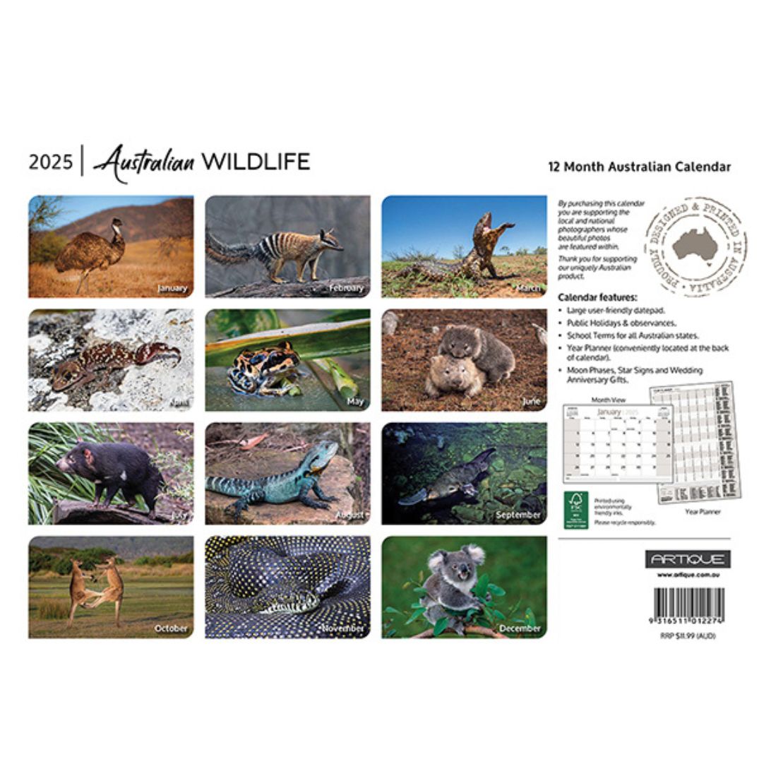 Australian Calendar 2025 Australian Wildlife