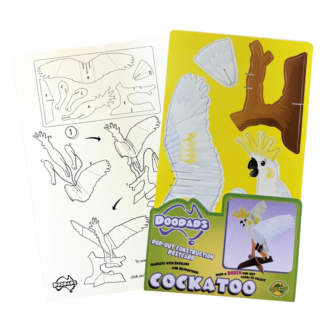 postcard construction cockatoo