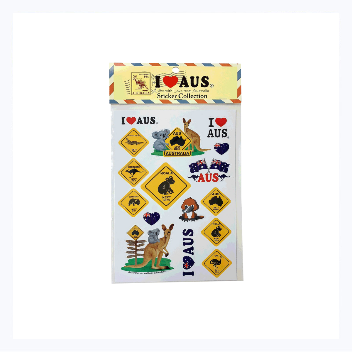 Australian Small Sticker Packet (16psc)