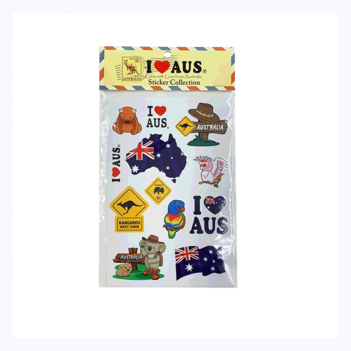 Australian Small Sticker Packet (12psc) 