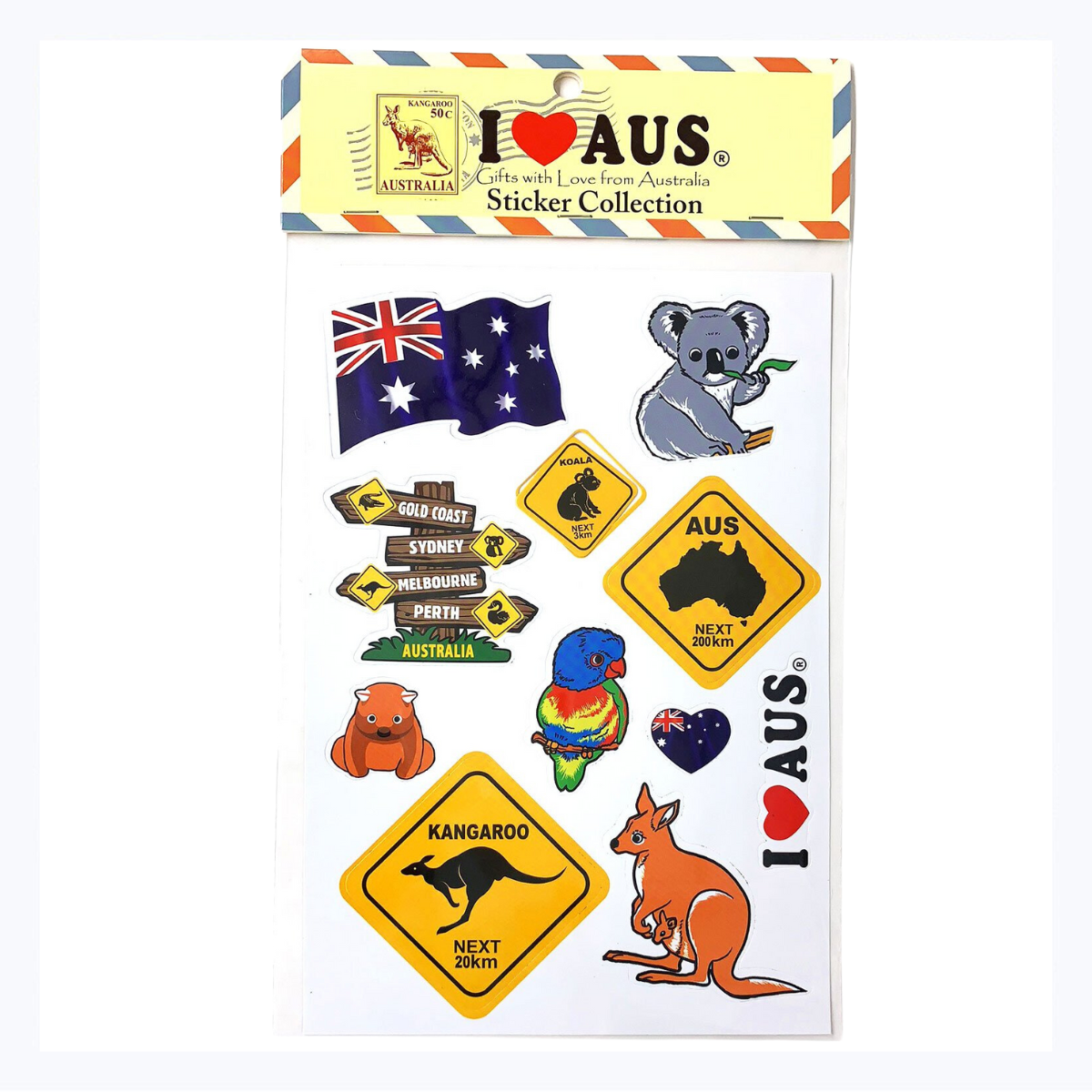 I Love Aus Sticker Packet (11 stickers)