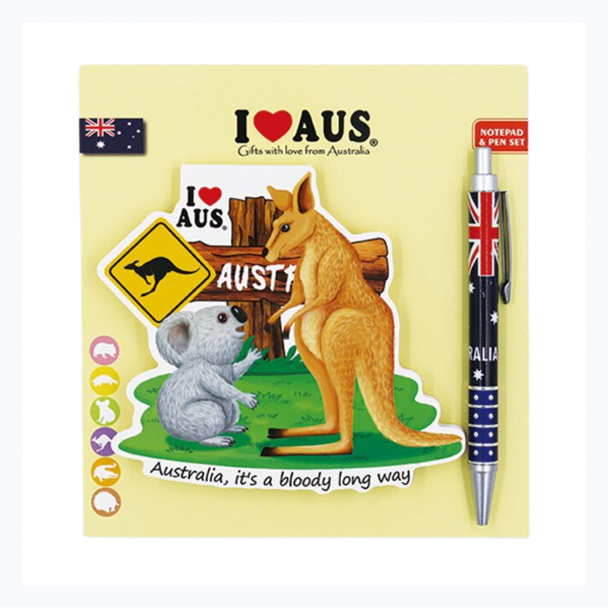 Australian Pen and Notebook Kangaroo and Koala