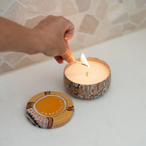 Aboriginal Candle Tin - Coastal Retreat