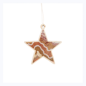 Aboriginal Christmas Star Decoration Salt Water Lake