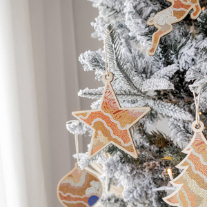 Aboriginal Christmas Star Decoration Salt Water Lake