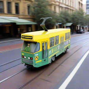 Postcard Construction Melbourne Tram