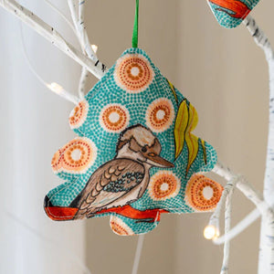 Australian Christmas Ornaments - Aboriginal Kookaburra (3 pack)