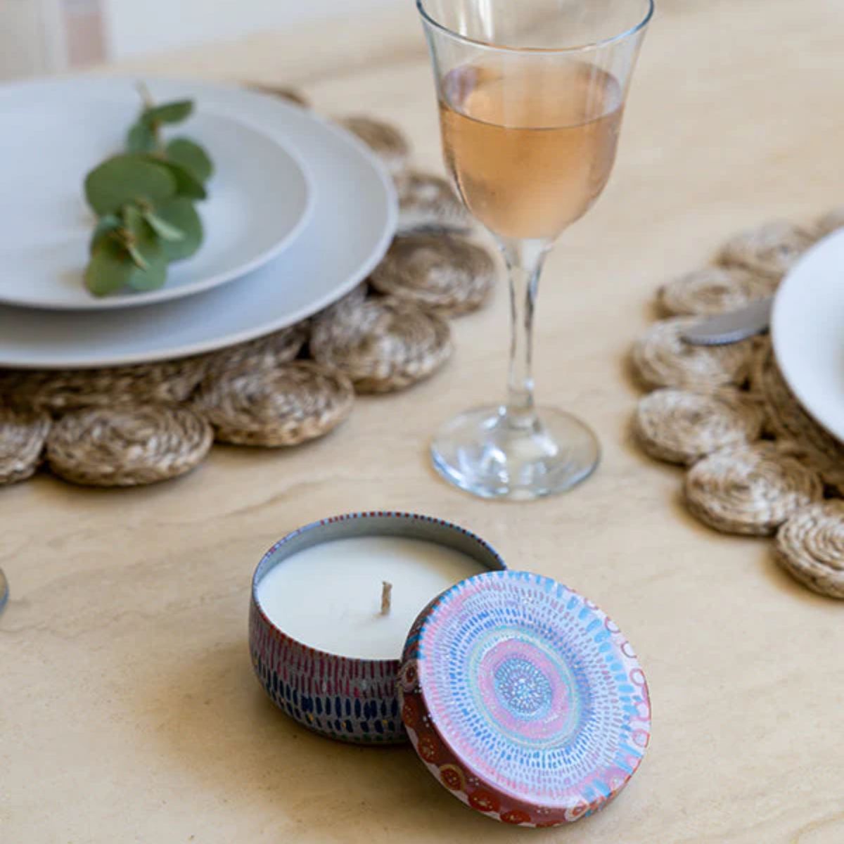 aboriginal candle tin christmas pudding