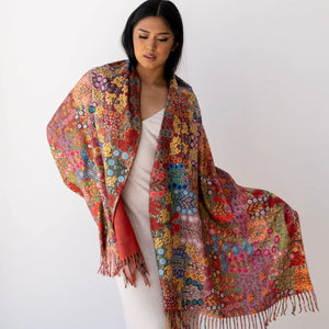 Aboriginal Scarf - Wild Flowers