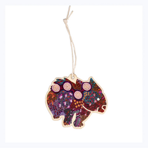 Aboriginal Christmas Wombat Women's Dreaming Ornament 