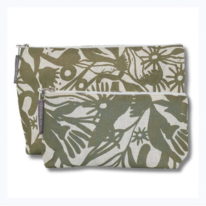 Cosmetic Bag - Small - Linen - Abstract Gums