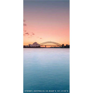 Destination-Label-beach-towel-sydney-harbour-pastels