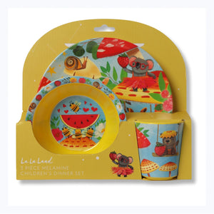 dinner set kids bush party koala wombat kangaroo