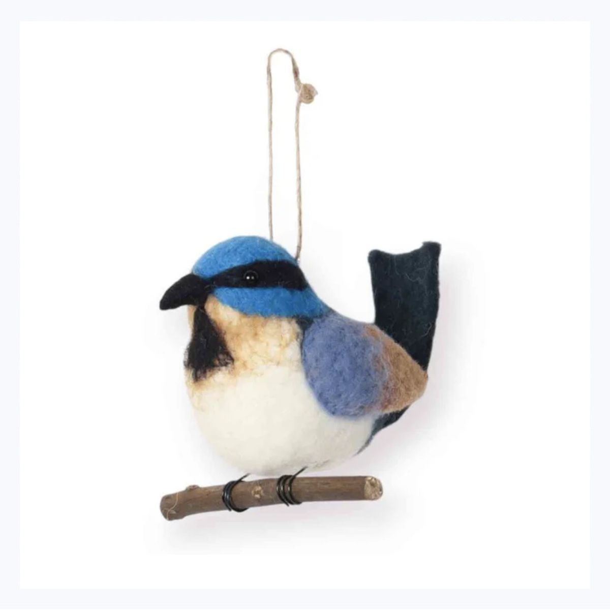 Australian Xmas Decoration - Felt Fairy Wren Swing