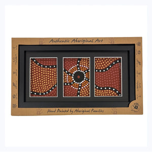 Framed-aboriginal-art-red-ochre
