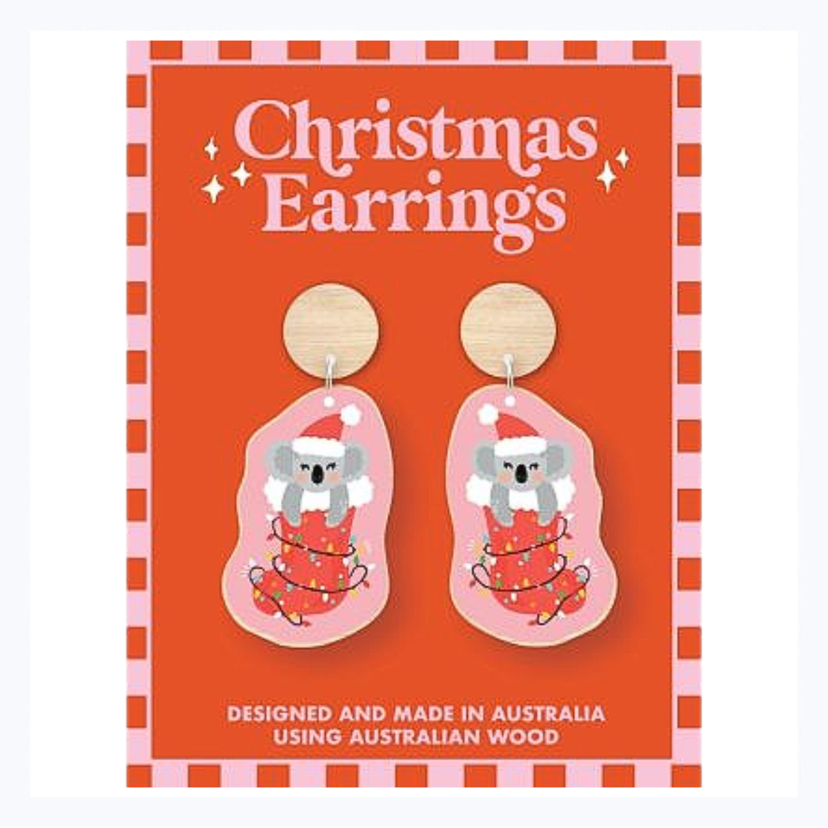 Koala Christmas Earrings