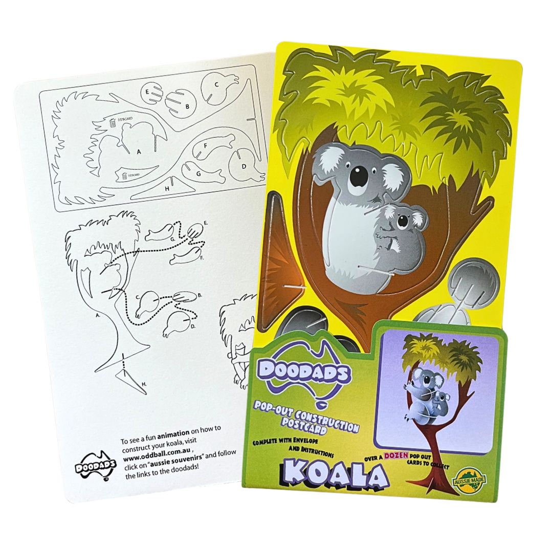 koala postcard construction