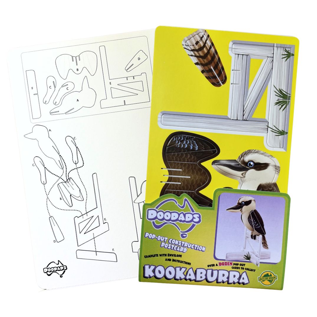 postcard kookaburra construction