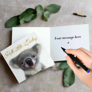 greeting card koala little darling