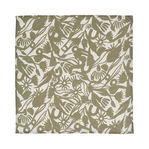 australian linen napkin gums abstract olive beige