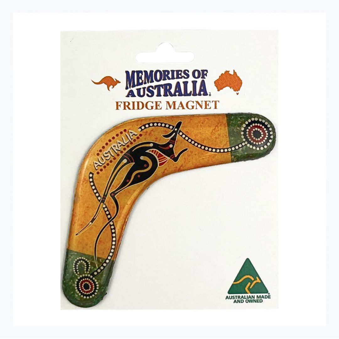 Magnet - Australian Boomerang Yellow/Green