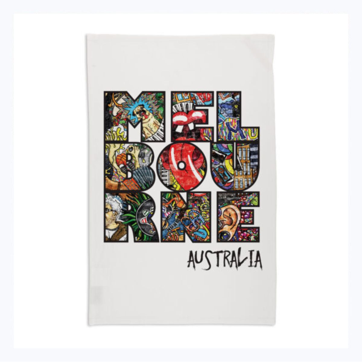Tea-towel-melbourne-graffiti-words