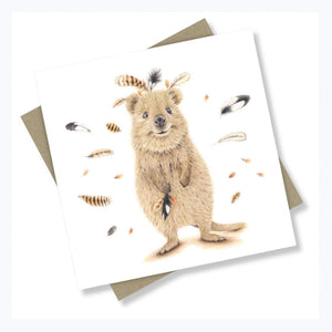 greeting card australian made quokka