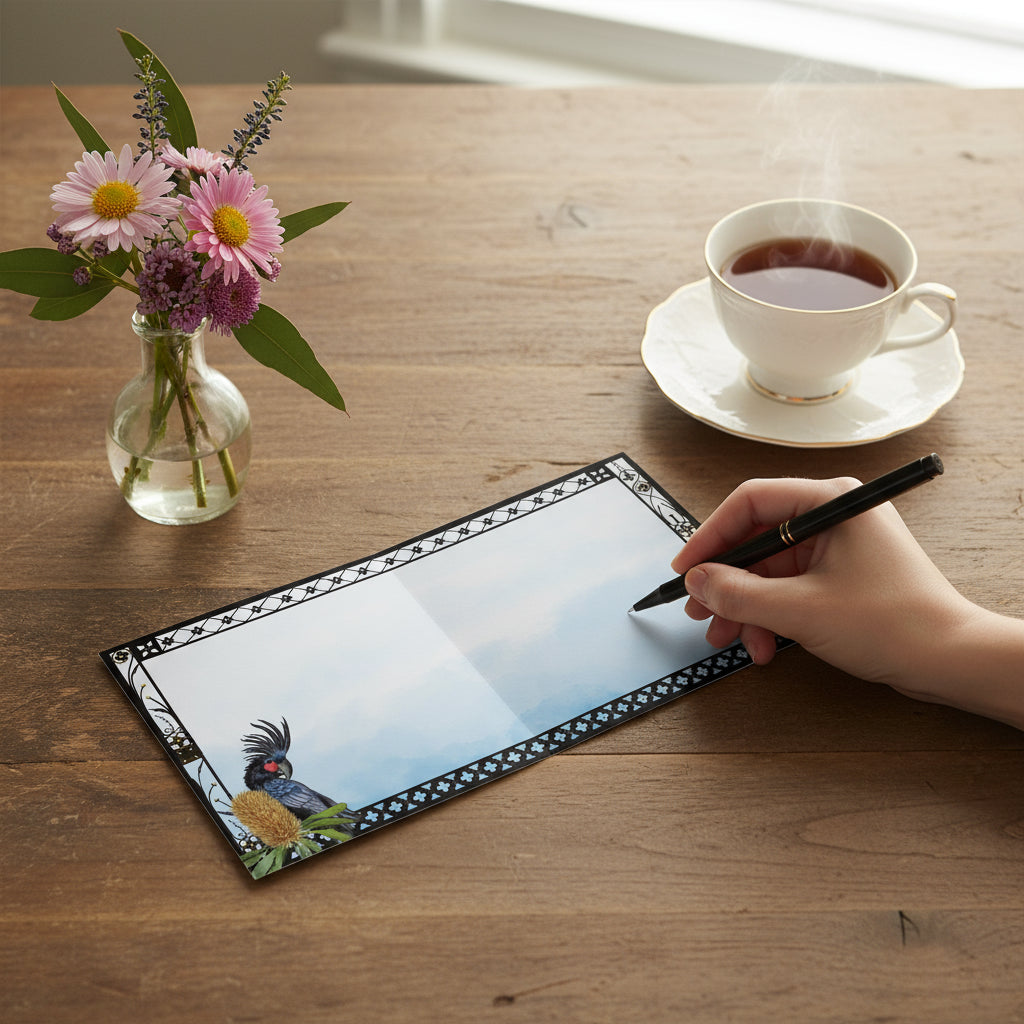 Greeting-card-with-teacup-and-vase-of-flowers
