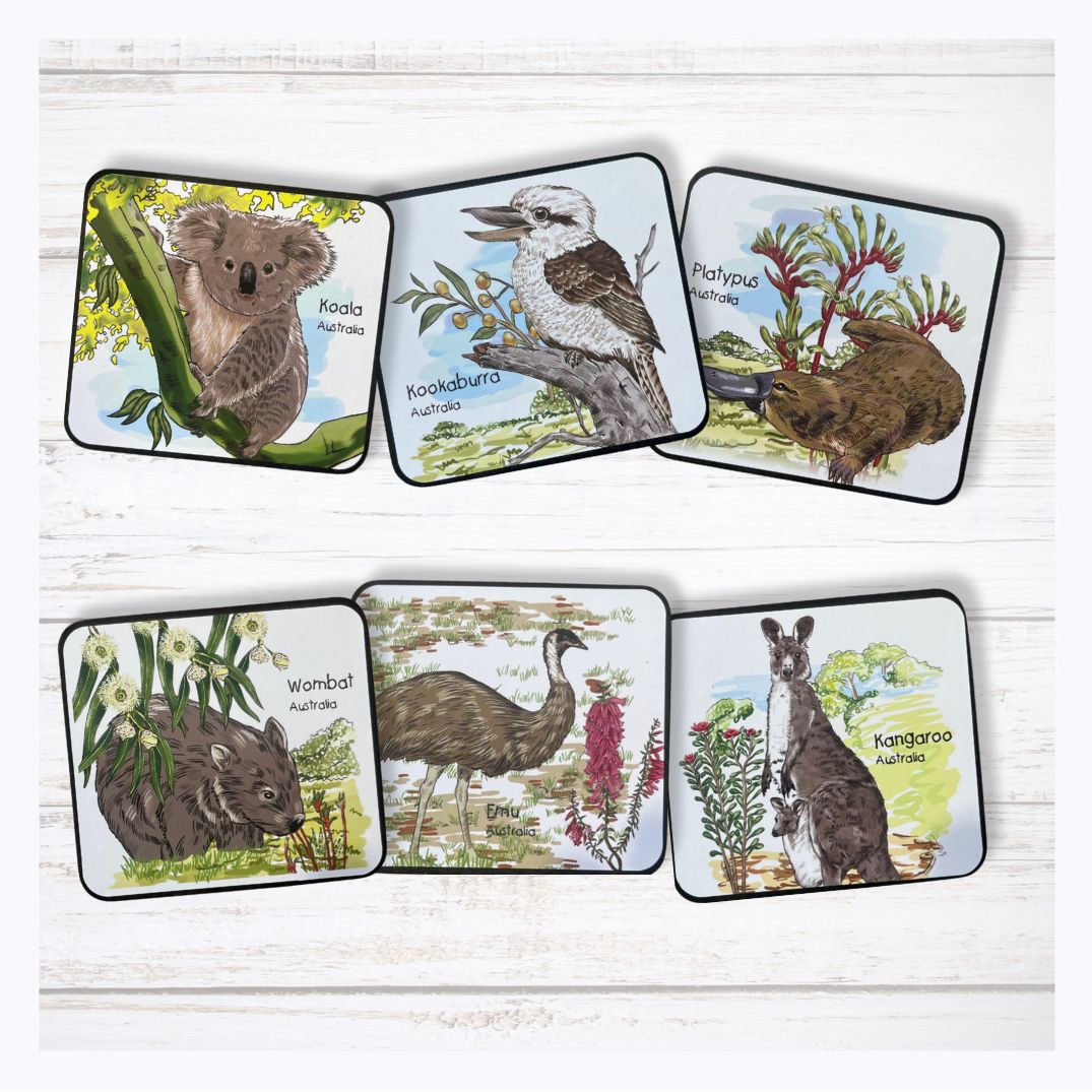 souvenir coaster australian animals