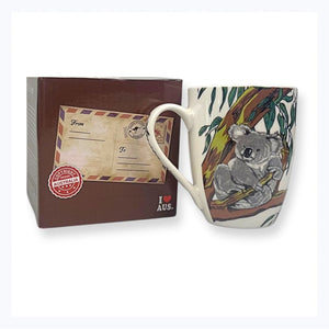 souvenir mug koalas in gum tree