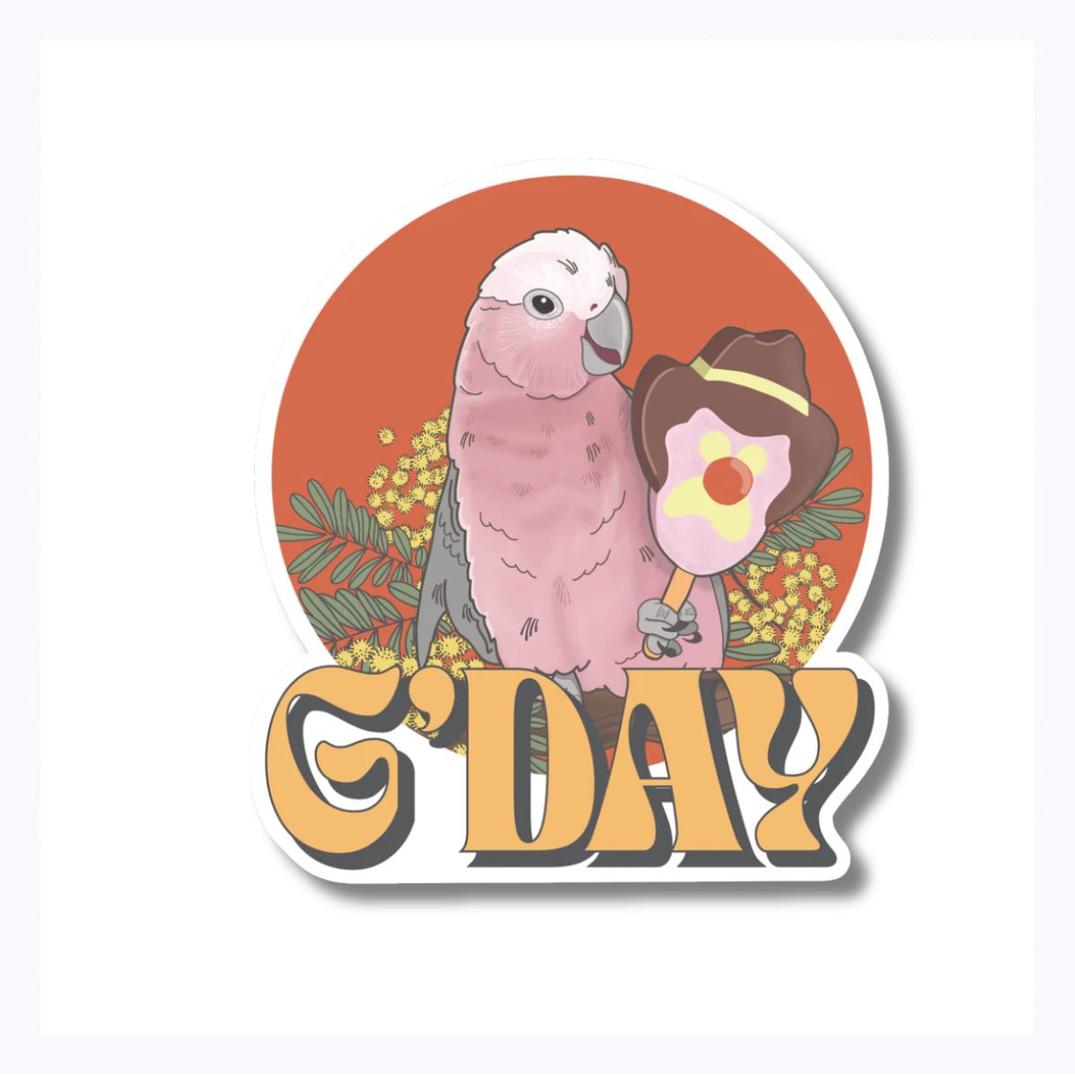 Sticker_galah_gday