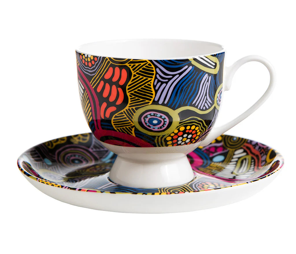 Aboriginal Teacup and Saucer - Justin Butler