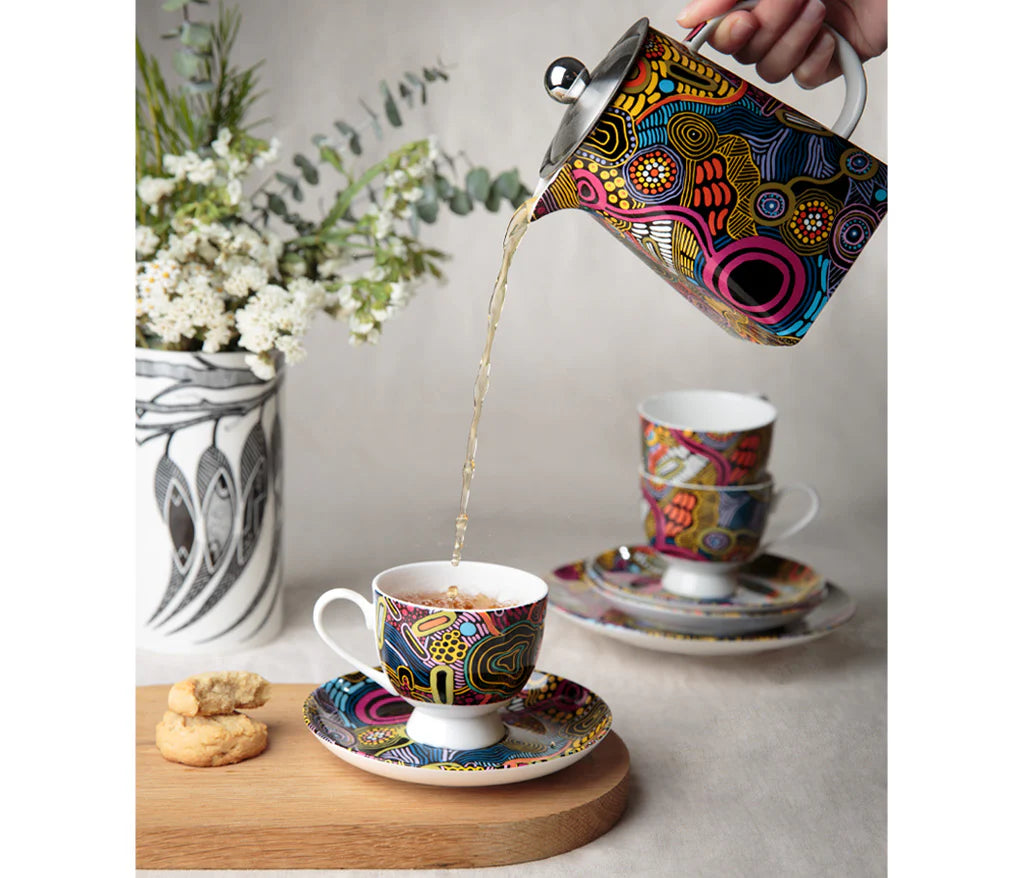 Aboriginal Teacup and Saucer - Justin Butler