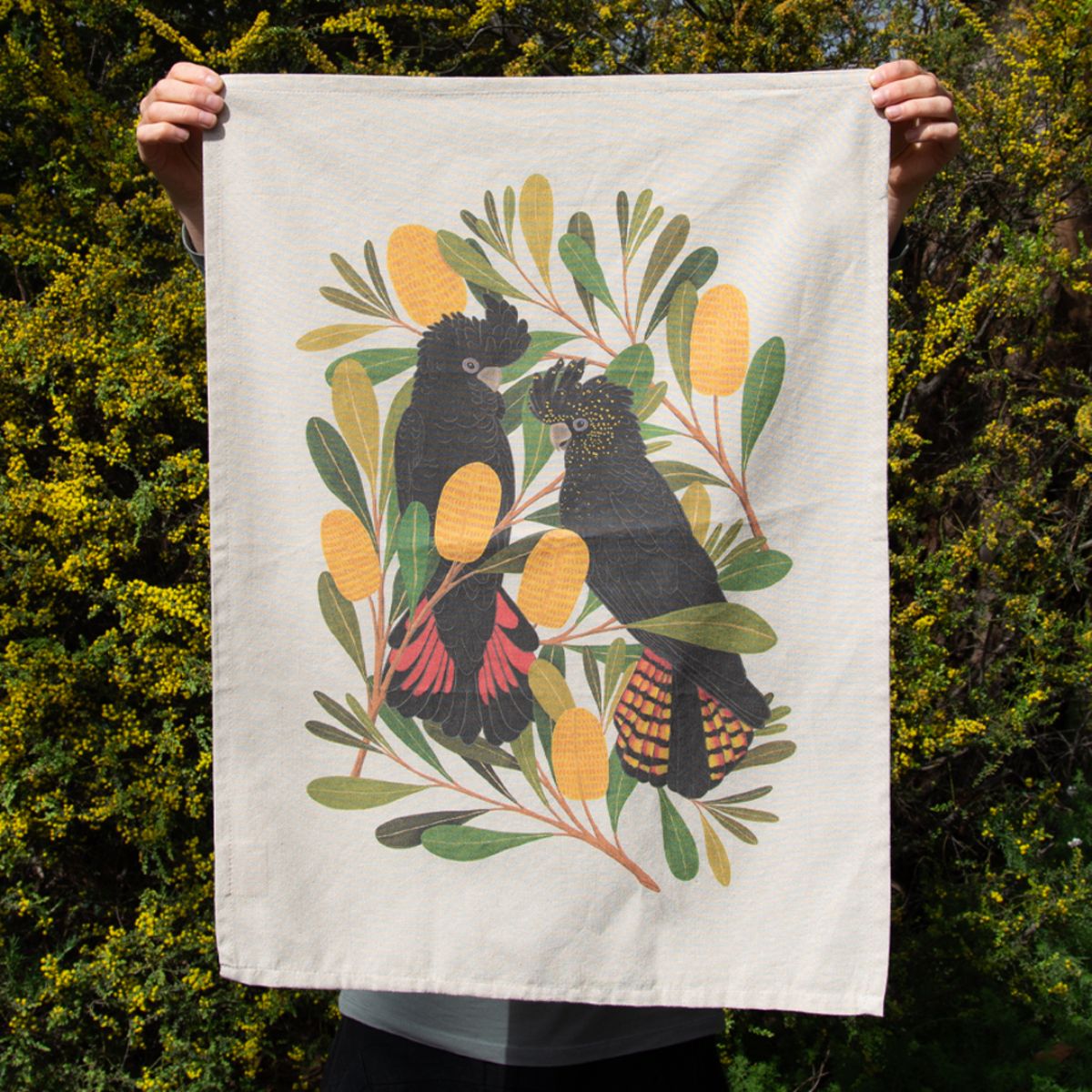 Tea Towel Cockatoos & Banksia