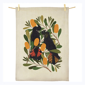 Tea Towel Cockatoos & Banksia