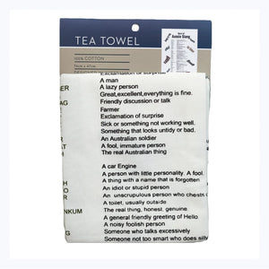 tea towel aussie slang