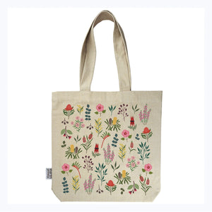 Tote Bag with Pockets Australian Wildflowers