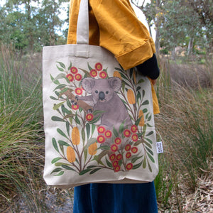 Tote Bag with Pocket Koala Country