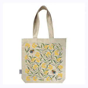 Tote Bag With Pocket Wattle and Bee 