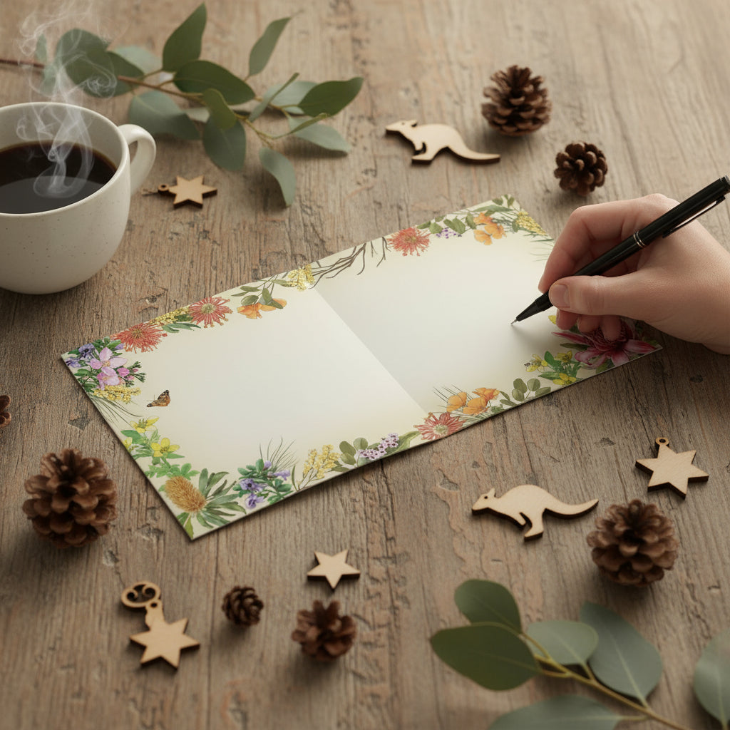 Australian-Xmas-Card-Single-Botanical-Blooms-wreath