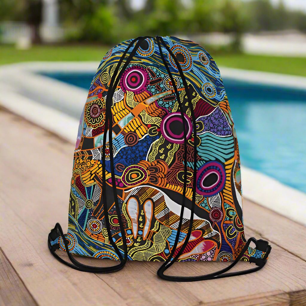 aboriginal bag justin butler drawstring