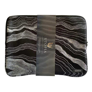 aboriginal-art-laptop-sleeve-black-and-white-1