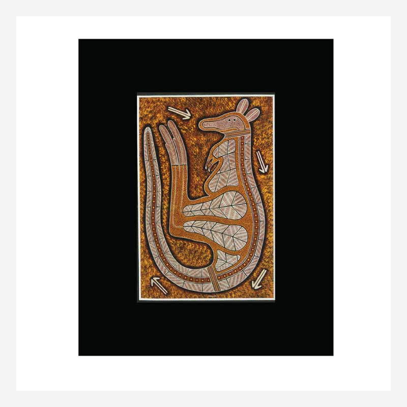 Aboriginal Art Prints - Murra Wolka - Kangaroo Gungurra