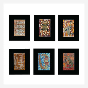 Aboriginal Art Prints Set of 6 - Murra Wolka
