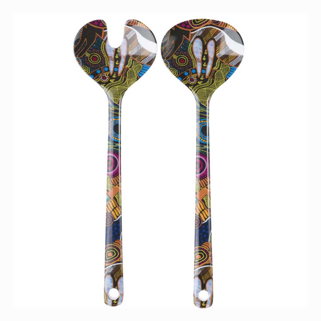 Aboriginal Art Salad Server Justin Butler