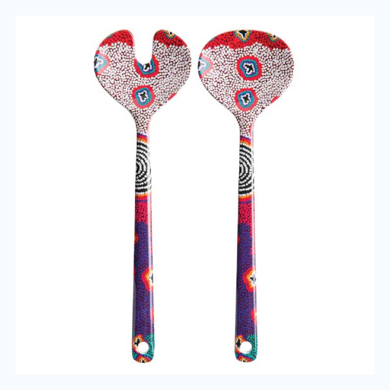 Aboriginal Art Salad Servers Ruth Stewart