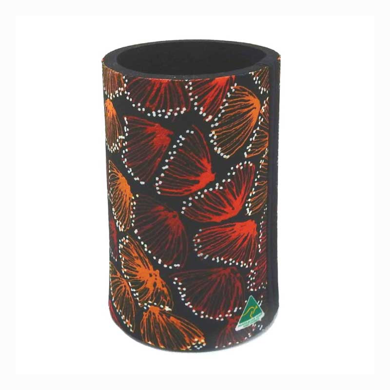 Aboriginal Art Stubby Cooler - Selena Teece Pwerle 'Gum Blossom'