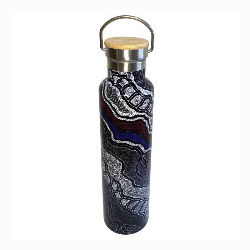 Aboriginal Art Water Bottle - Delvine Petyarre